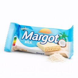 ORION MARGOT Bílá tyčinka s kokosem v bílé polevě 80g